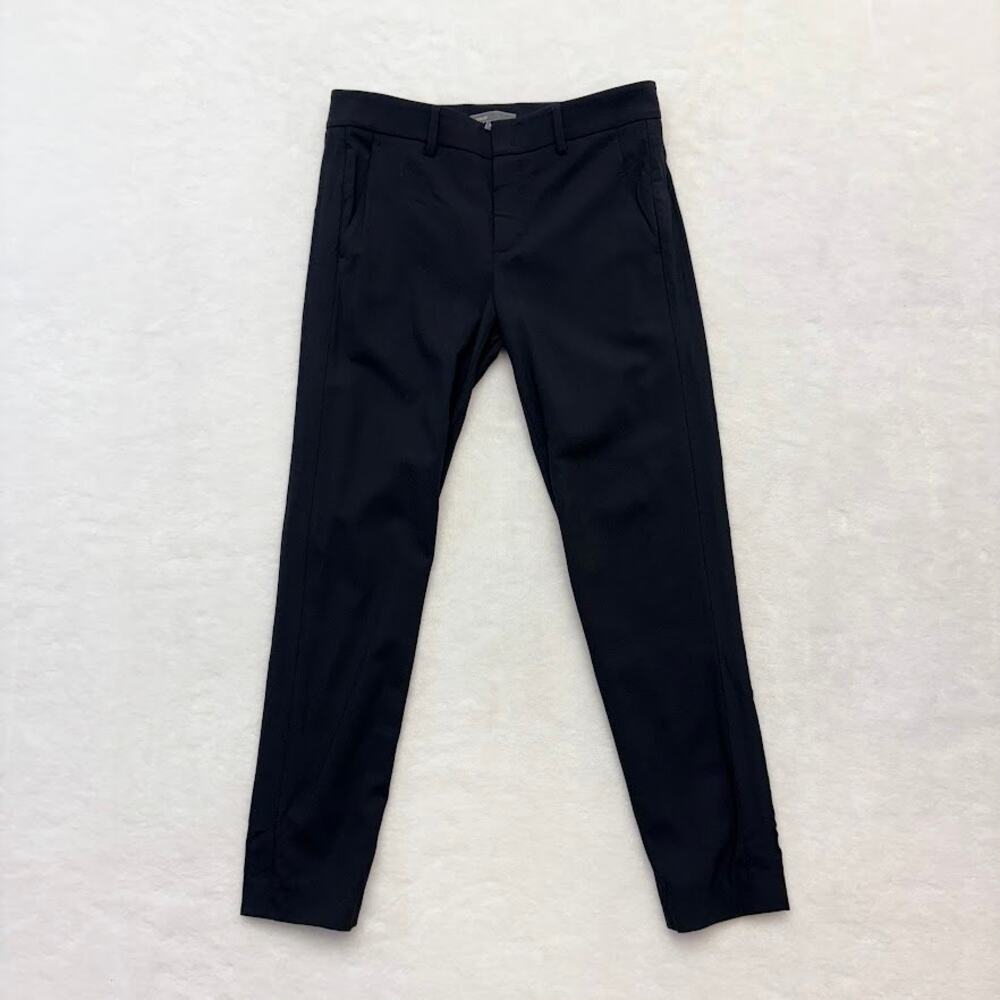 Vince Wool Side Stripe Tuxedo Dress Pants Trousers Black Womens Size 4